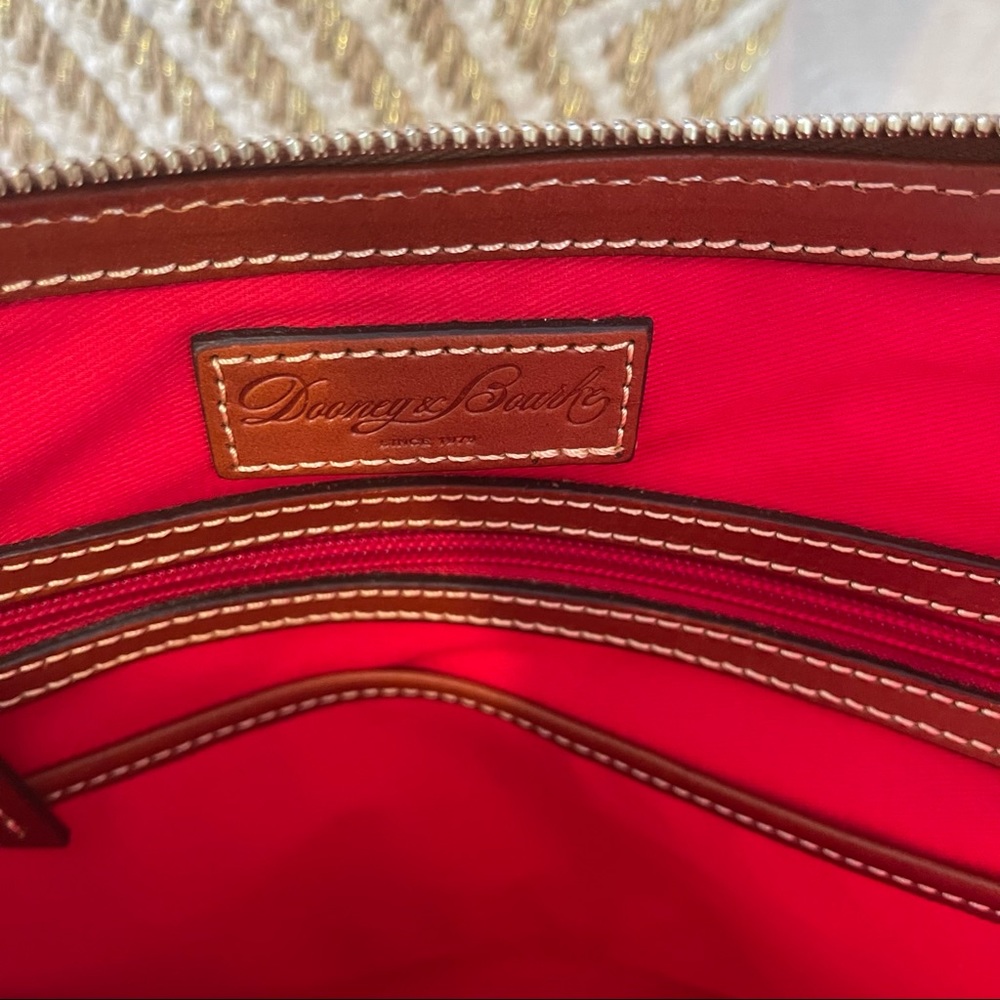 NWT Dooney & Burke Zip Zip Satchel in Blue/Tan - Picture 7 of 9